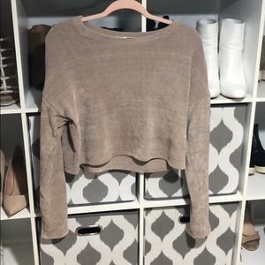 Mauve cropped sweater